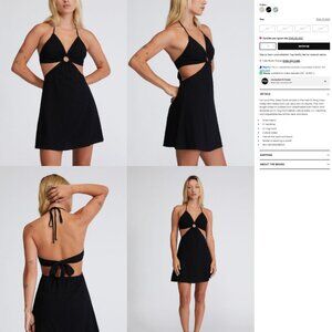 LA Hearts O-Ring Linen Halter Mini Dress (New with Tag!)